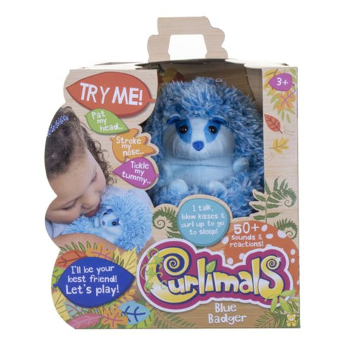 Curlimals Blue the Badger